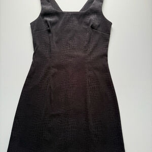 Vintage La Belle Black Textured Sleeveless Dress – Size 5